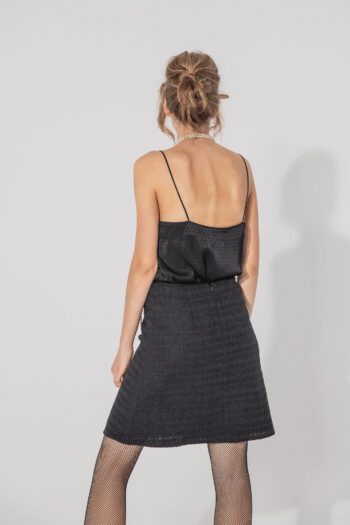 a shaped mini skirt in black back 1 &bull; Sassa Björg
