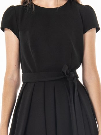 Black dress pleated skirt detail • Sassa Björg