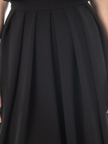 Black pleated skirt detail &bull; Sassa Björg