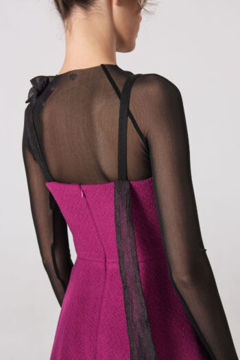Elegant dress with organza straps back close up • Sassa Björg