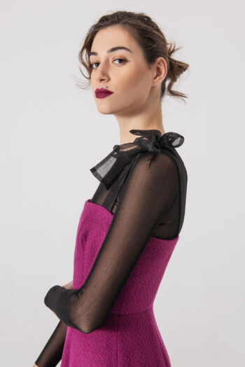 Elegant dress with organza straps shoulder • Sassa Björg
