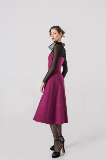 Elegant dress with organza straps side • Sassa Björg