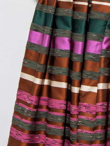 Jacquard striped and pleated skirt detail • Sassa Björg