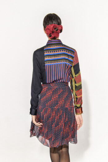 Mini tiered skirt with dots with shirt back &bull; Sassa Björg