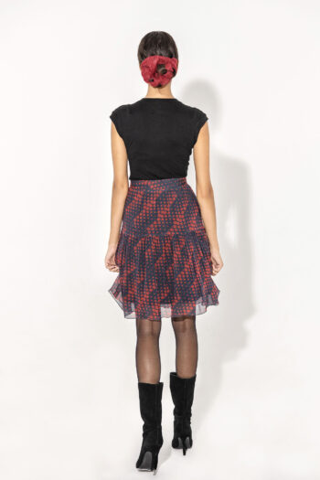 Mini tiered skirt with dots with t shirt back &bull; Sassa Björg