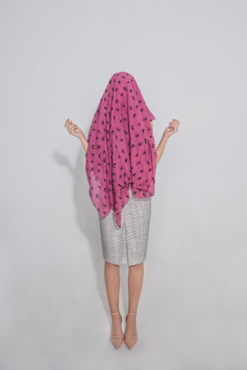 Pleated pencil skirt jacquard skarf • Sassa Björg