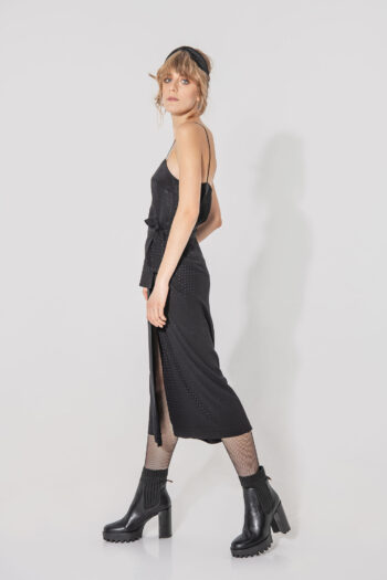 black hug me skirt jacquard dots sidestep • Sassa Björg