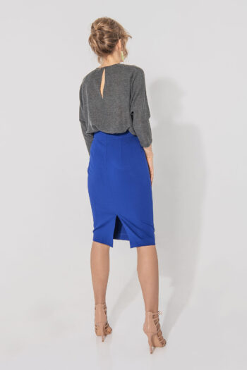 blue pencil skirt punto di milano back &bull; Sassa Björg