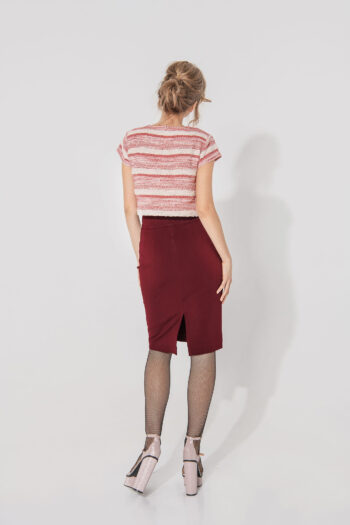 bordo pencil skirt punto di milano back &bull; Sassa Björg