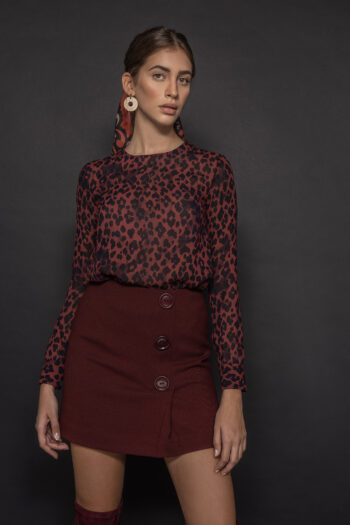 mini skirt decorative buttons crop • Sassa Björg