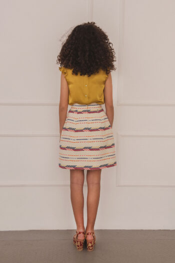 tulip skirt multicoloured stripes back &bull; Sassa Björg