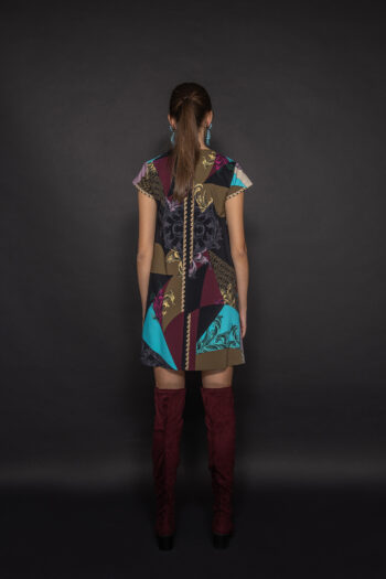 a shaped dress collage pattern back &bull; Sassa Björg