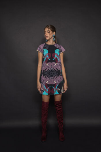 a shaped dress collage pattern full size &bull; Sassa Björg