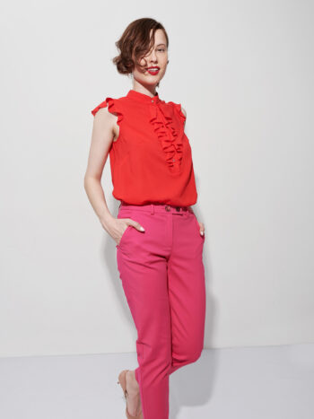 Tapered leg pants fuchsia walking • Sassa Björg