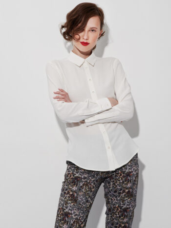 off white classic womens button up shirt main &bull; Sassa Björg