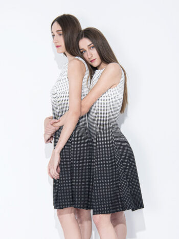 gradient dress dots and rhombuses hugging &bull; Sassa Björg