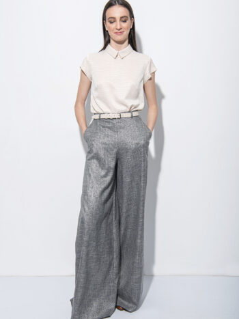 Skirt pants with silver sheen front &bull; Sassa Björg