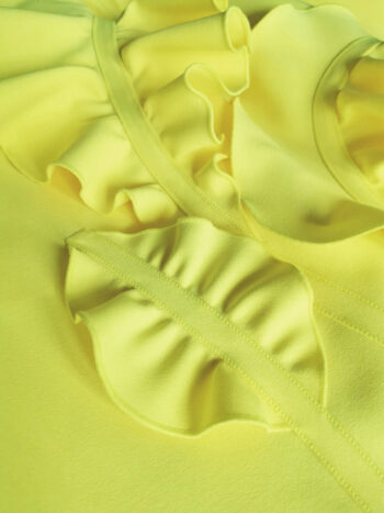 neon skirt with 3d flowers fabric • Sassa Björg