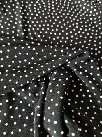 sleeveless body hugging top white dots fabric • Sassa Björg