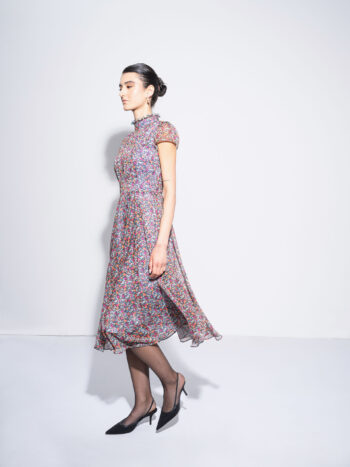 flowery ethereal long dress side • Sassa Björg