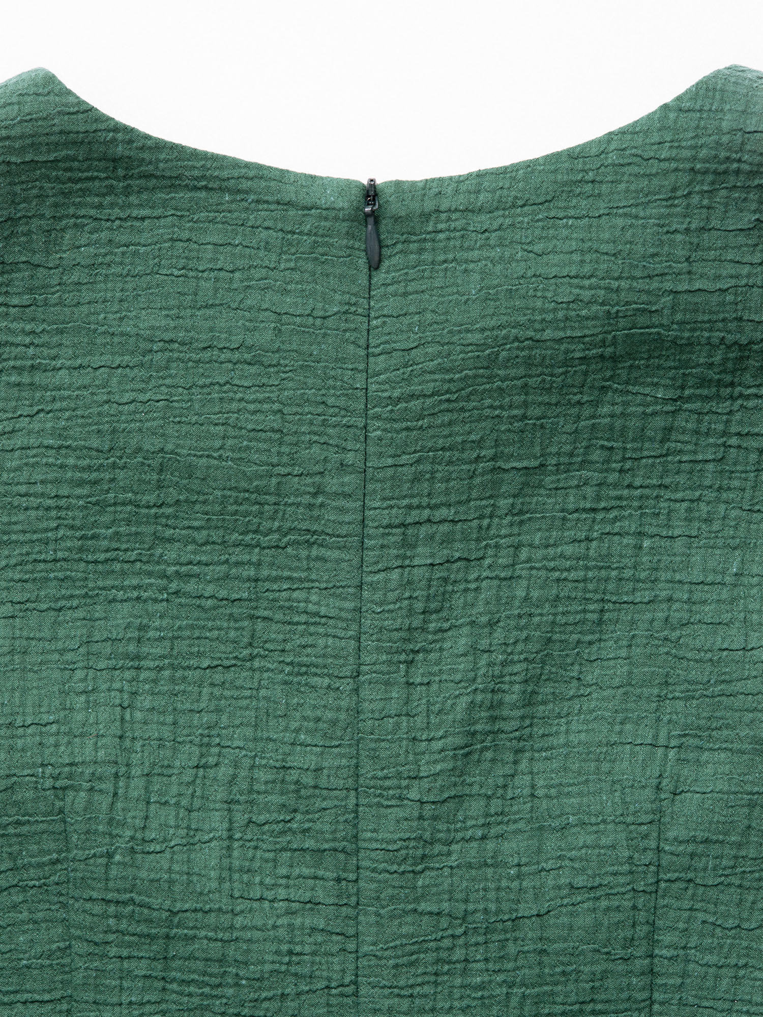 green crepe dress w tulle bow fabric • Sassa Björg