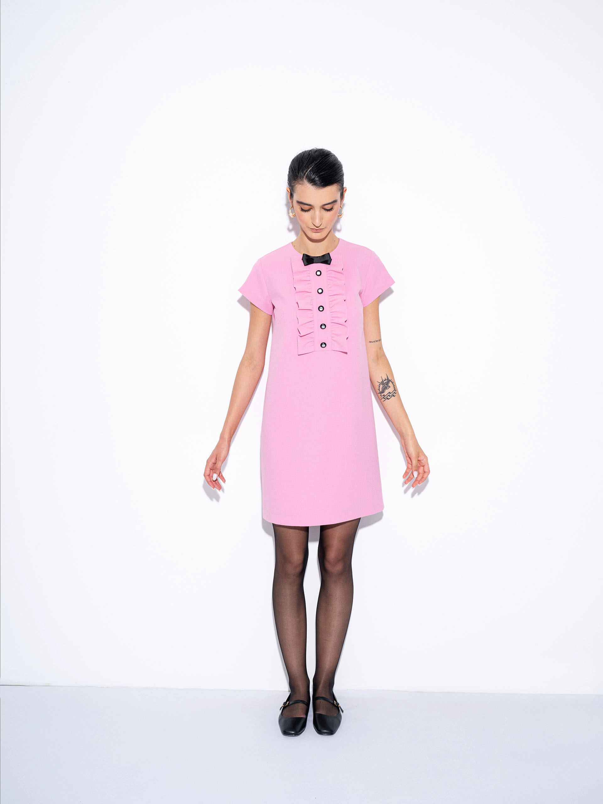 little pink dress with ruffle full • Sassa Björg