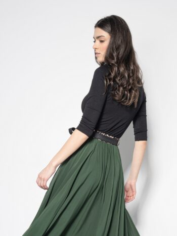 black 3 4 sleeve fit blouse back • Sassa Björg