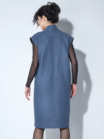 double breasted vest dress back &bull; Sassa Björg
