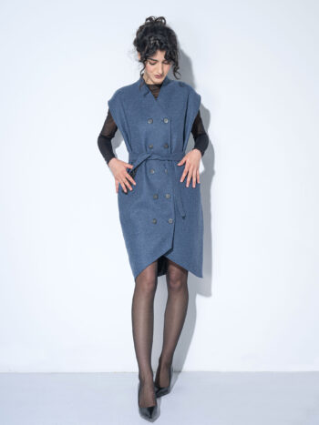 double breasted vest dress front tied up &bull; Sassa Björg