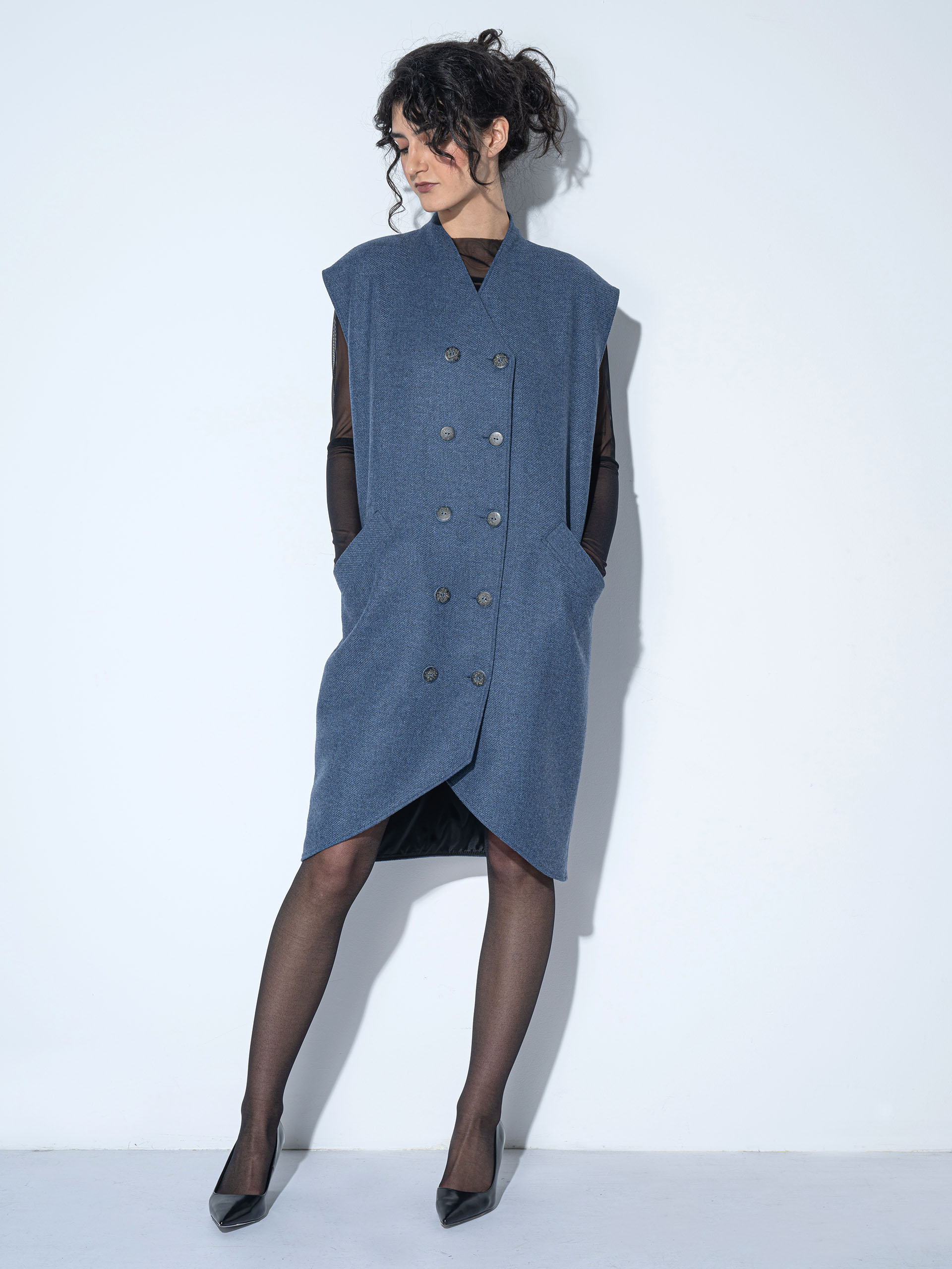 double breasted vest dress &bull; Sassa Björg