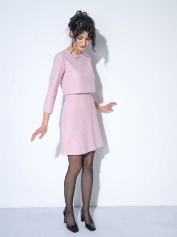 powder pink boucle skirt ow &bull; Sassa Björg
