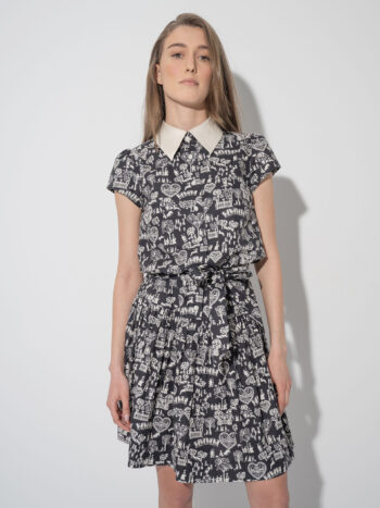 playful patterned dress w bow crop &bull; Sassa Björg