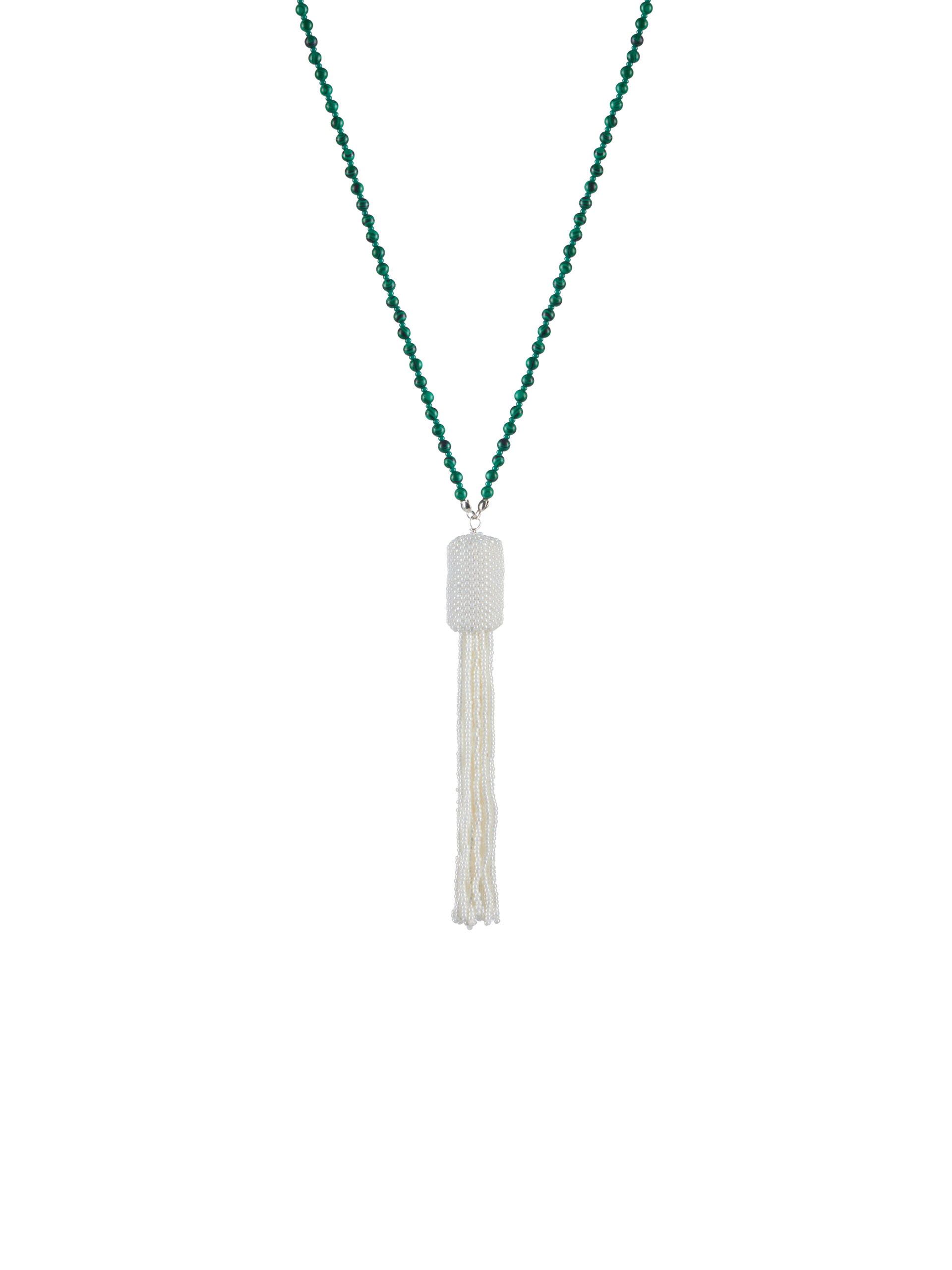 malachite necklace w tassel 1 • Sassa Björg