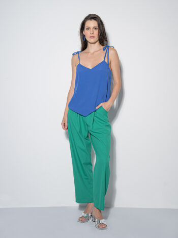 cobalt blue muse strappy top untucked &bull; Sassa Björg