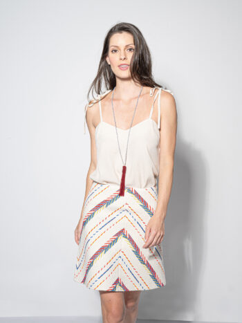 greige muse strappy top crop • Sassa Björg