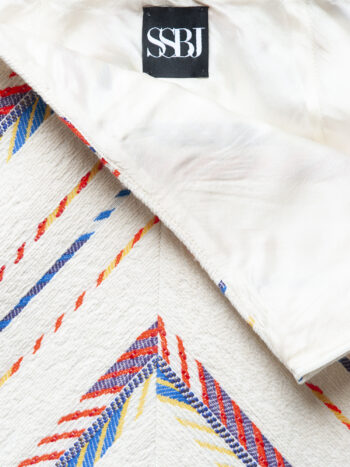 stripe matched jacquard mini skirt closeup &bull; Sassa Björg
