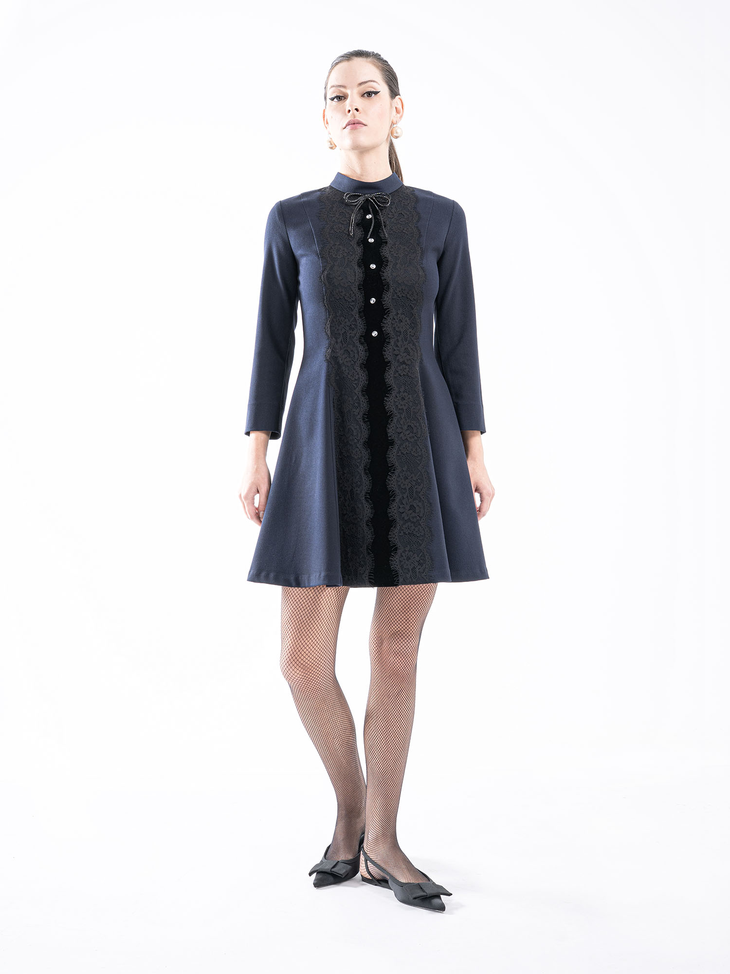 astra lace dress string bow • Sassa Björg