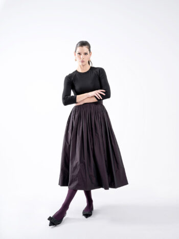 signature taffeta skirt aubergine featured &bull; Sassa Björg