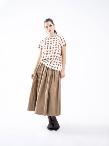signature taffeta skirt caramel untucked • Sassa Björg