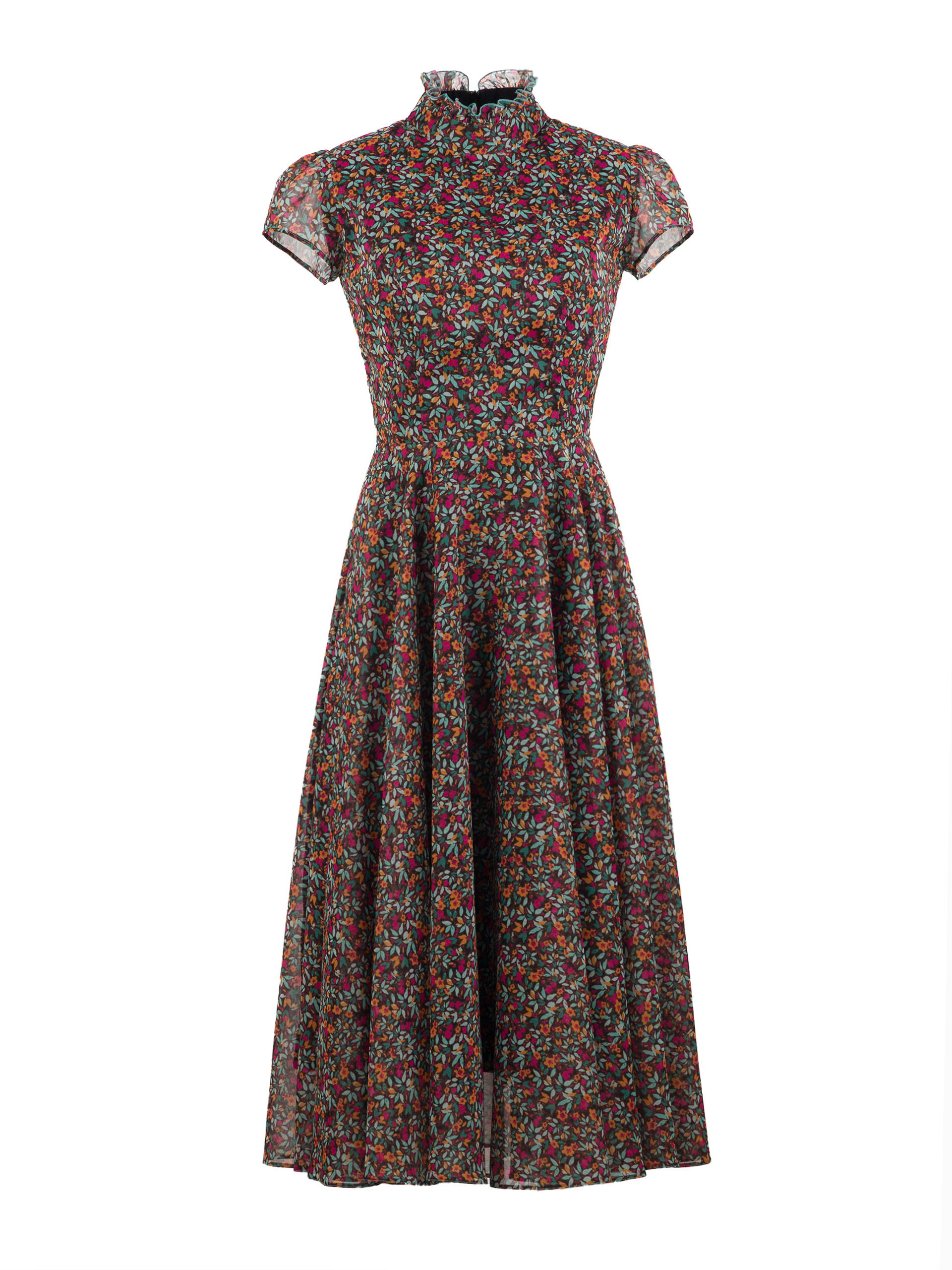flower pattern ethereal long dress pink • Sassa Björg