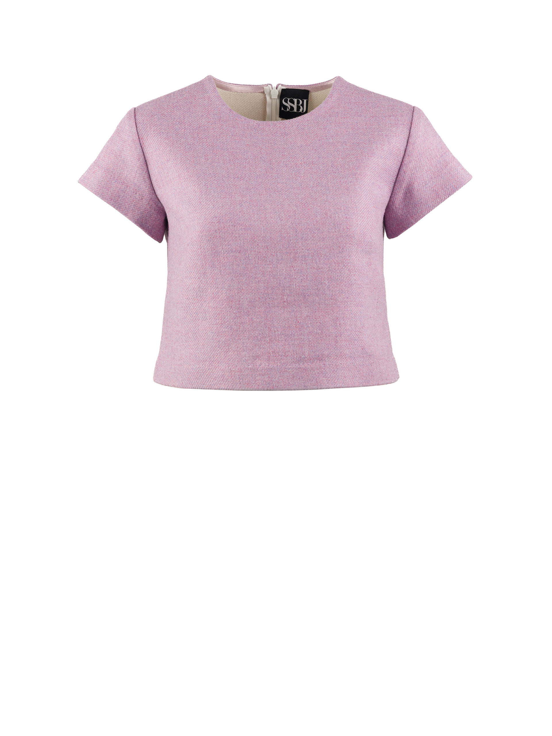 lilac wool crop top blouse • Sassa Björg