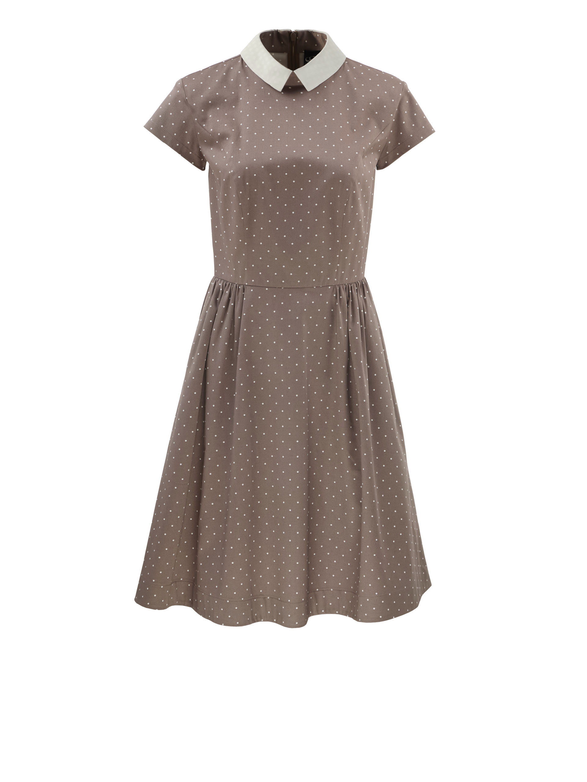 cappuccino collared midi dress • Sassa Björg
