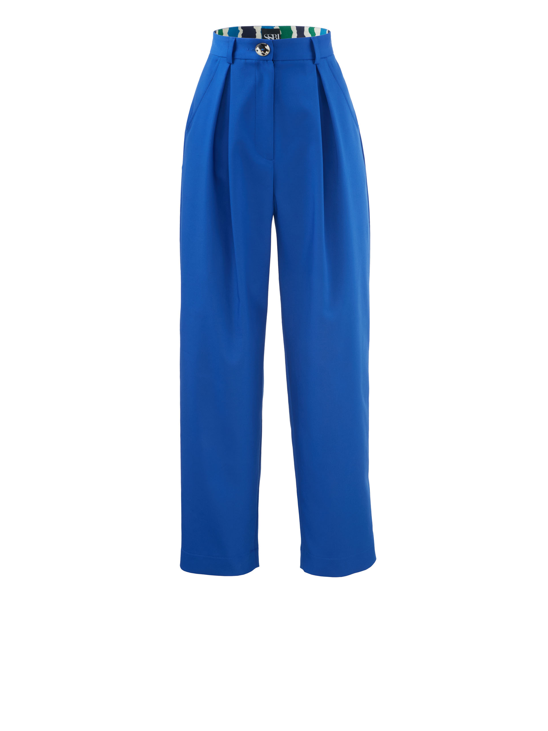 cobalt blue pleated pants • Sassa Björg