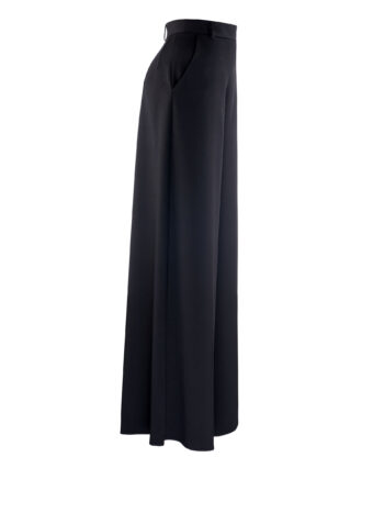 wide leg culotte pants black side • Sassa Björg