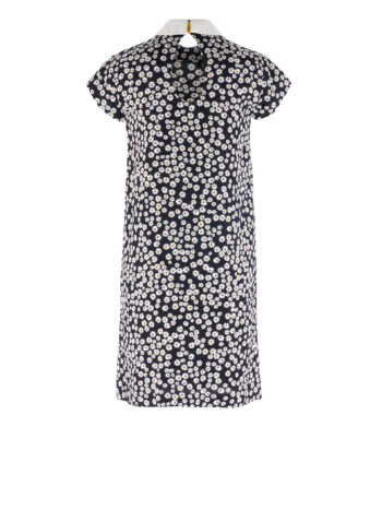 daisy print a line mini dress back • Sassa Björg
