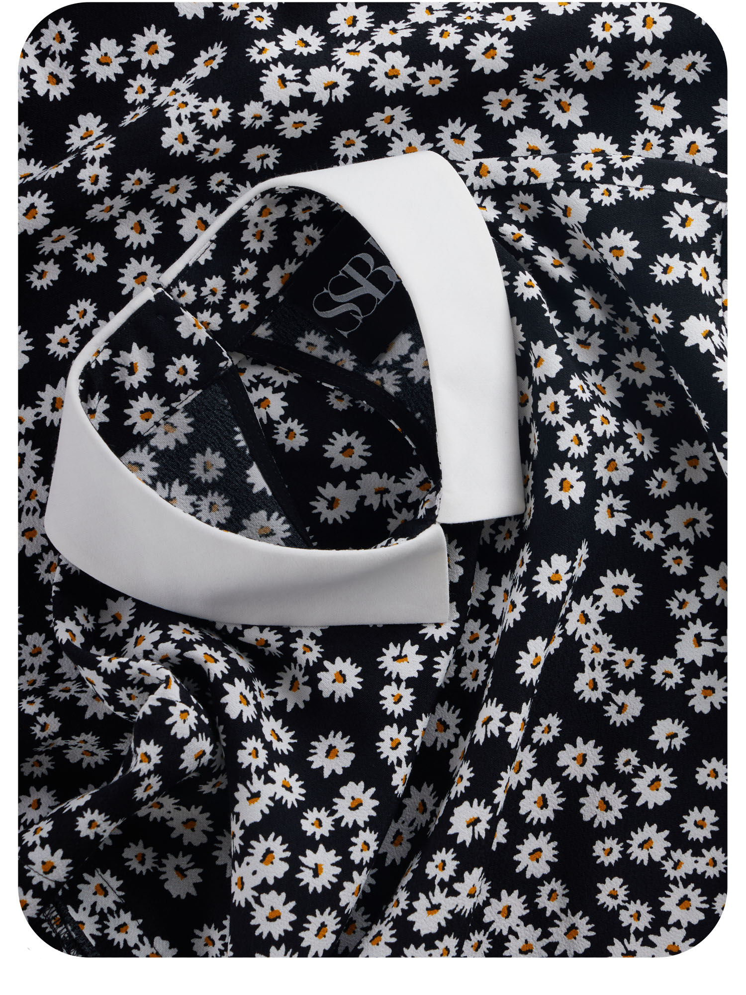 daisy print a line mini dress fabric • Sassa Björg